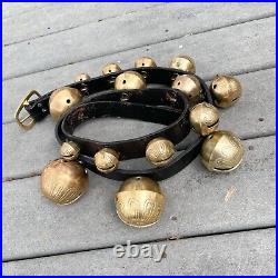 Antique Brass Sleigh Bells Horse Harness With 15 Graduated Bells, # 1 -#15