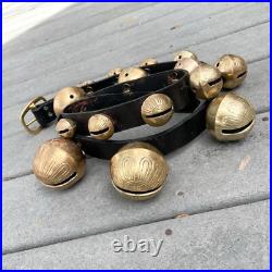 Antique Brass Sleigh Bells Horse Harness With 15 Graduated Bells, # 1 -#15
