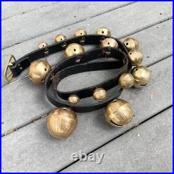 Antique Brass Sleigh Bells Horse Harness With 15 Graduated Bells, # 1 -#15