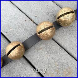 Antique Brass Sleigh Bells Horse Harness With 15 Graduated Bells, # 1 -#15