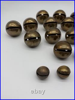 Antique Brass Sleigh Bells Jingle Bells Lot Petal Christmas Lot Of 19