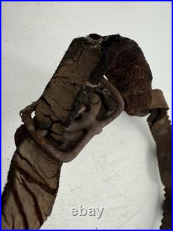 Antique Brass Sleigh Bells Leather Strap 35 Crotal Christmas Bells #3, #4 A110