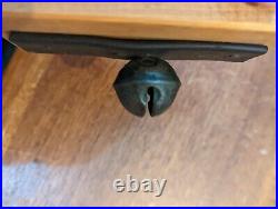 Antique Brass Sleigh Bells On Leather Strap Lot of 2 Door / Wall Hanging