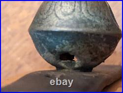 Antique Brass Sleigh Bells On Leather Strap Lot of 2 Door / Wall Hanging