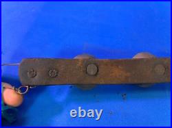 Antique Brass Sleigh Bells With Leather Strap 22 Bells