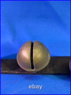Antique Brass Sleigh Bells With Leather Strap 22 Bells