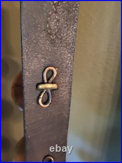 Antique Brass Sleigh Bells with Leather Straps. One of a Kind