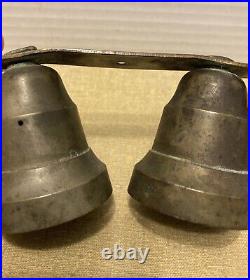 Antique Brass Sleigh Hames Bells Horse Carriage Belly Tongue withExternal Clappers
