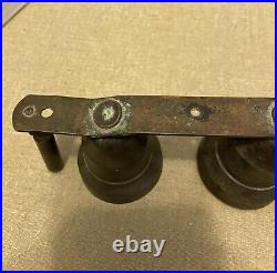 Antique Brass Sleigh Hames Bells Horse Carriage Belly Tongue withExternal Clappers