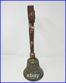 Antique Brass Spring Door Bell Country Store Shop Keeper Hanging
