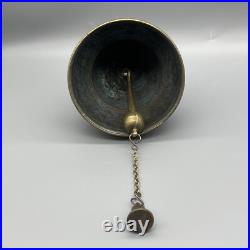 Antique Brass Temple Made Sanctuary Latin Bell Zen Meditation Animals Design