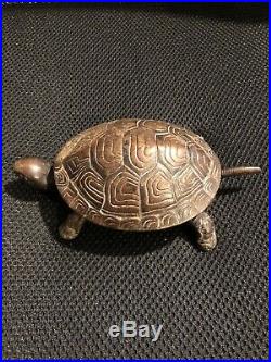 Antique Brass Tortoise desk Hotel Table bell