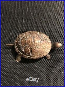 Antique Brass Tortoise desk Hotel Table bell