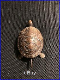 Antique Brass Tortoise desk Hotel Table bell