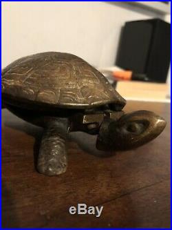 Antique Brass Tortoise desk Hotel Table bell