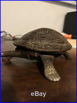 Antique Brass Tortoise desk Hotel Table bell