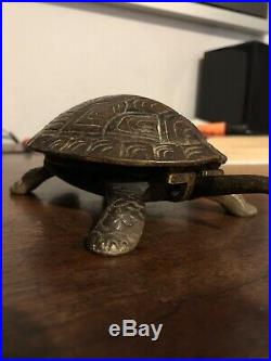 Antique Brass Tortoise desk Hotel Table bell