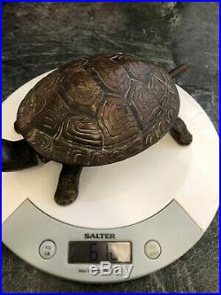 Antique Brass Tortoise desk Hotel Table bell