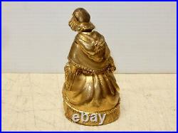 Antique Brass Victorian Figural Table Bell Ca 1880 Elkington & Co