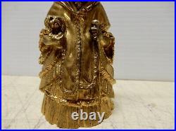 Antique Brass Victorian Figural Table Bell Ca 1880 Elkington & Co