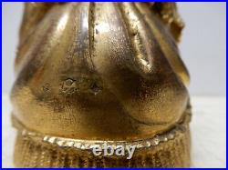 Antique Brass Victorian Figural Table Bell Ca 1880 Elkington & Co