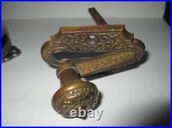 Antique Brass Victorian Strike Doorbell Ringer & Lever Pat. 1872 B2