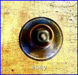 Antique Brass Wooden Handled One-of-a-Kind Teacher Art School Bell Antique Brass Wooden Handled One-of-a-Kind Teacher Art School Bell