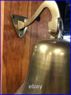 Antique Brass over Cast Aluminum metal Large Nautical Bell