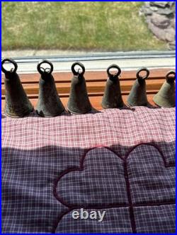 Antique Bronze Bell Collection 9-Piece Barn Find Relic Set