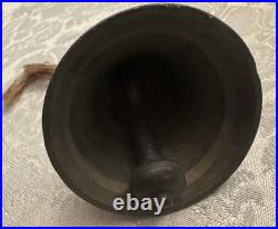 Antique Bronze Bell Late 19th To Early 20th Century Most Likely Japan