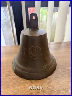 Antique Bronze Bell Marked 1839 with Relief Scene Missing Clapper