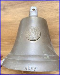 Antique Bronze Bell Marked 1839 with Relief Scene Missing Clapper
