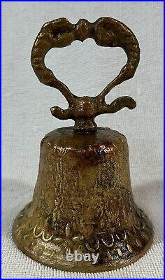Antique Bronze Bell Seahorse with Clapper Beautiful Tone. Special Find