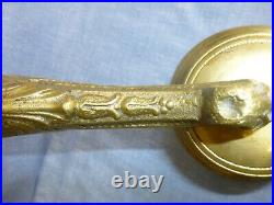 Antique Bronze/Brass Bell, Elaborate 5 T, Hanging Arm is 7.25 Wonderful Tone