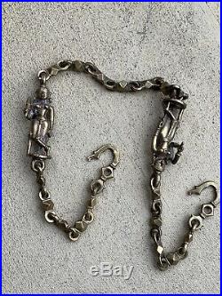 Antique Bronze / Brass Temple Chain For Bell, Censor, Or Oil Lamp 5