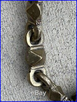 Antique Bronze / Brass Temple Chain For Bell, Censor, Or Oil Lamp 5