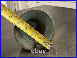 Antique Bronze Hand Bell Mexican Spanish Colonial Mission 1818 Patina 6.75 B123