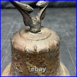 Antique Bronze Or Copper Spanish Mission Bell From 1818 8 3/8 Tall 5 5/8 D