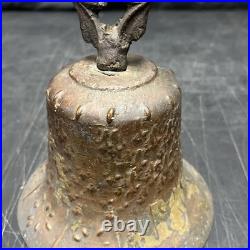 Antique Bronze Or Copper Spanish Mission Bell From 1818 8 3/8 Tall 5 5/8 D