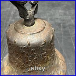 Antique Bronze Or Copper Spanish Mission Bell From 1818 8 3/8 Tall 5 5/8 D