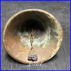 Antique Bronze Or Copper Spanish Mission Bell From 1818 8 3/8 Tall 5 5/8 D