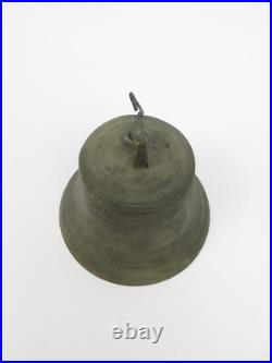 Antique Bronze Ship Bell 6.5 Diameter x 6 Tall Anchors & Edelweiss Designs
