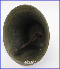 Antique Bronze Ship Bell 6.5 Diameter x 6 Tall Anchors & Edelweiss Designs