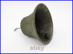 Antique Bronze Ship Bell 6.5 Diameter x 6 Tall Anchors & Edelweiss Designs