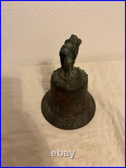 Antique Bronze Spanish Colonial Mission Bell 1888 Catholic Art