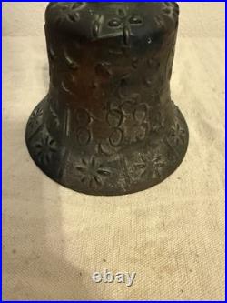 Antique Bronze Spanish Colonial Mission Bell 1888 Catholic Art