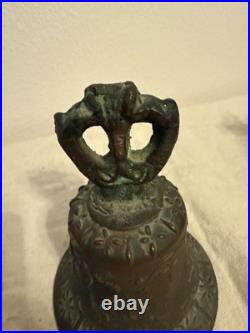 Antique Bronze Spanish Colonial Mission Bell 1888 Catholic Art