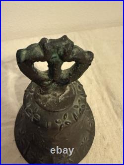 Antique Bronze Spanish Colonial Mission Bell 1888 Catholic Art