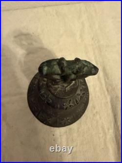 Antique Bronze Spanish Colonial Mission Bell 1888 Catholic Art