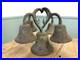 Antique Bronze Spanish Mexico Brass Mission Church 5 Bell Altar